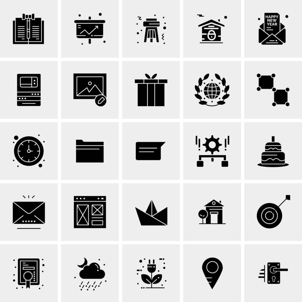 25 universelle Business-Icons Vektor kreative Icon-Illustration zur Verwendung in Web- und Mobilprojekten