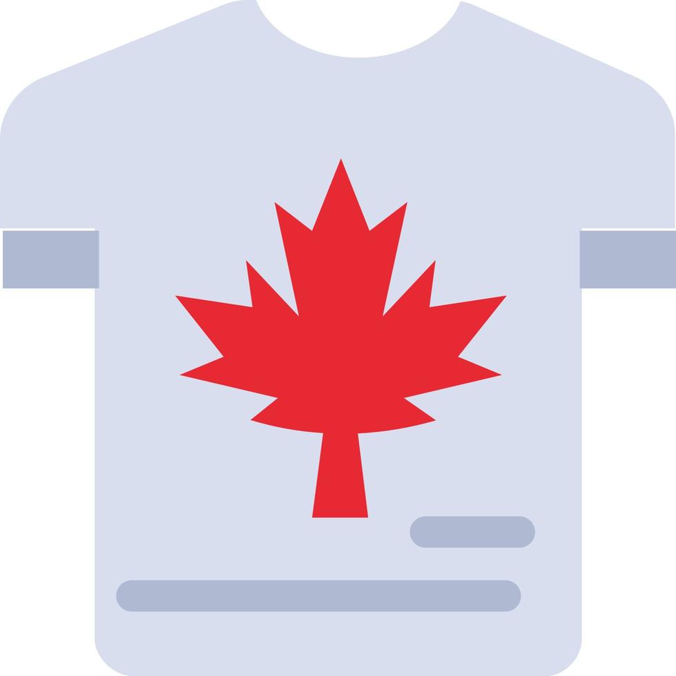 Shirt Herbst Kanada Blatt Ahorn flach Farbe Symbol Vektor Symbol Banner Vorlage