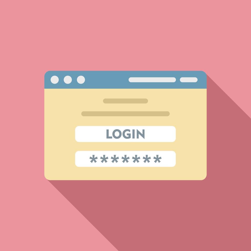 Login-Symbol für persönliche Informationen, flacher Stil vektor