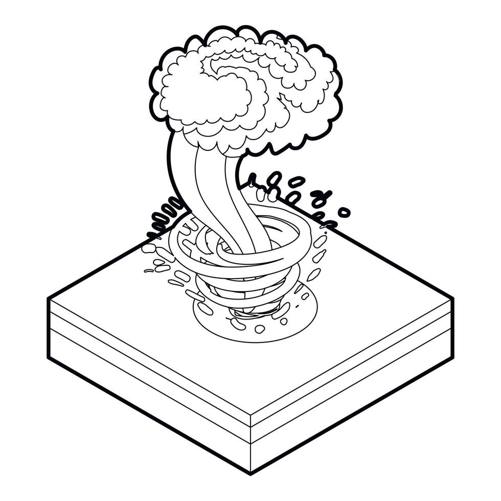 Tornado-Symbol im Umrissstil vektor