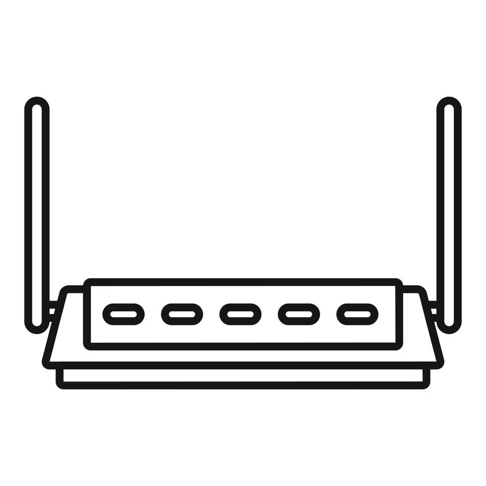 brandvägg router ikon, översikt stil vektor