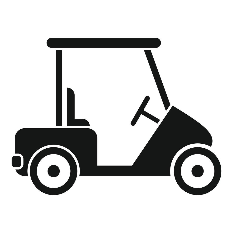 Golfwagen-Buggy-Symbol, einfacher Stil vektor