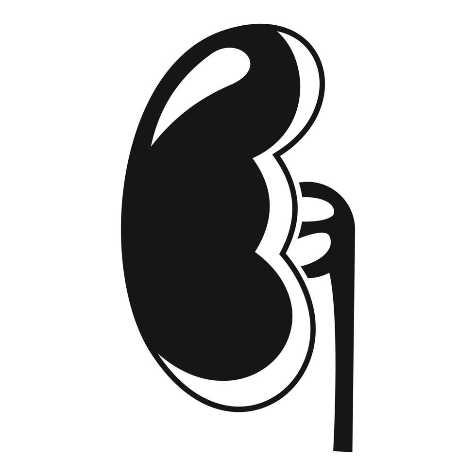 anatomi njure ikon, enkel stil vektor