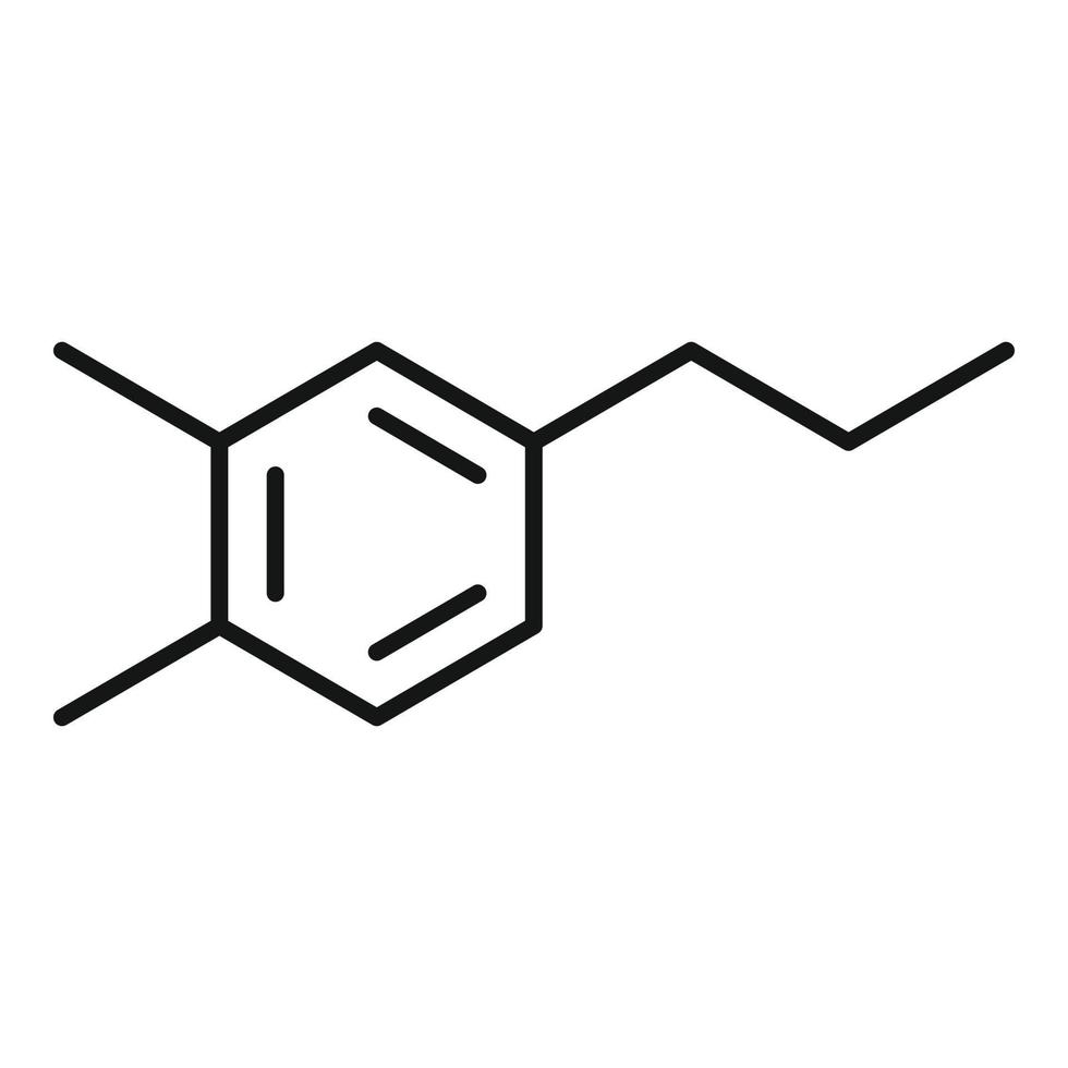 Hormone chemisches Symbol, Umrissstil vektor