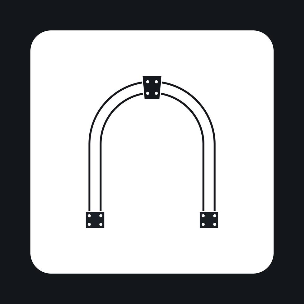 Stahlbogen-Ikone, einfacher Stil vektor