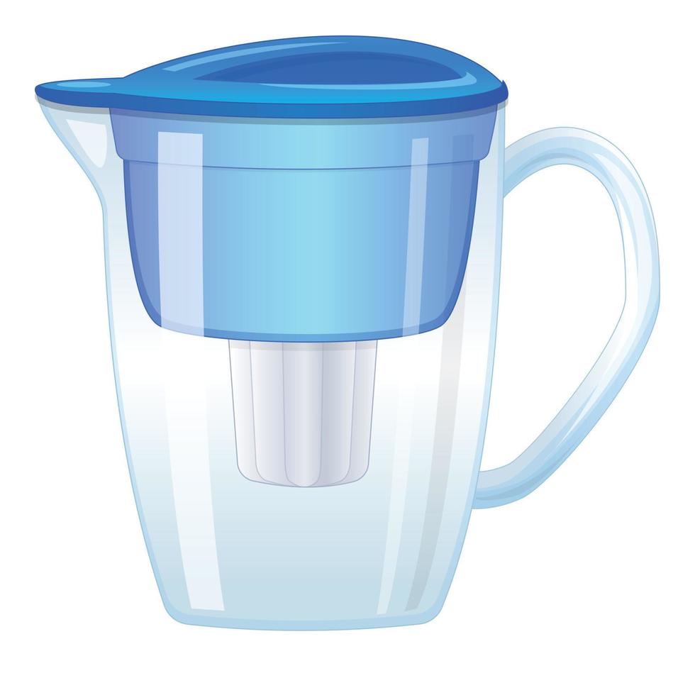 Wasserfilter-Krug-Symbol, Cartoon-Stil vektor