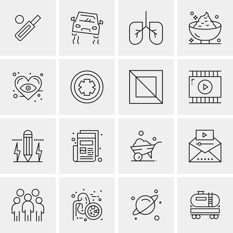 16 universelle Business-Icons Vektor kreative Icon-Illustration zur Verwendung in Web- und Mobilprojekten