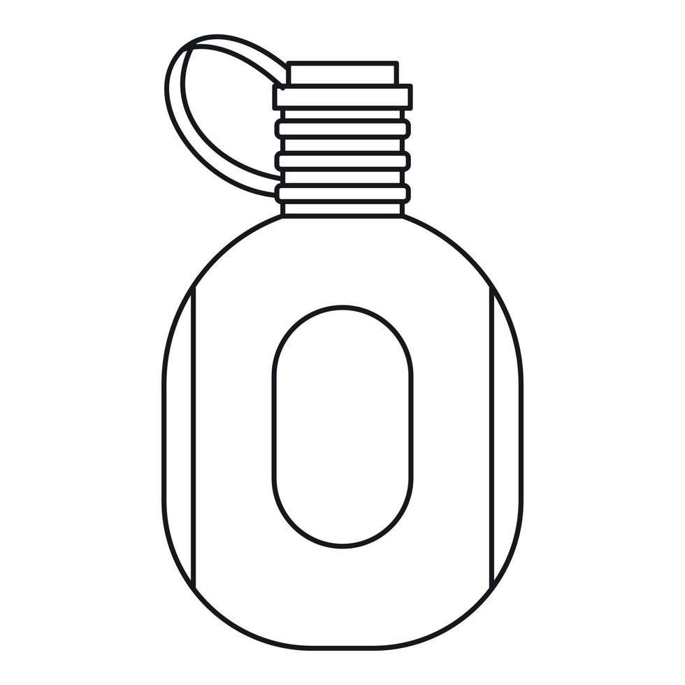 flaska ikon, översikt stil vektor