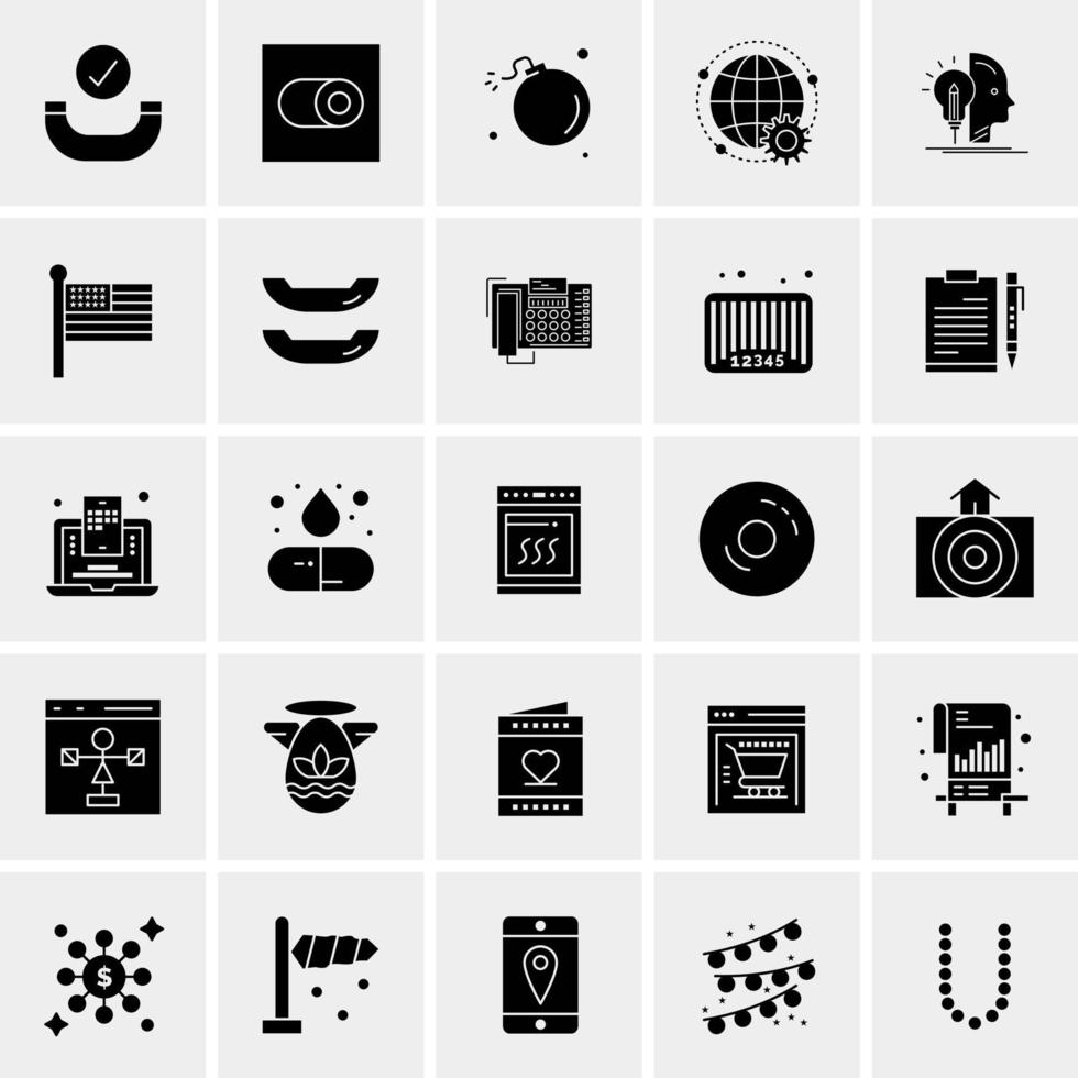 25 universelle Business-Icons Vektor kreative Icon-Illustration zur Verwendung in Web- und Mobilprojekten