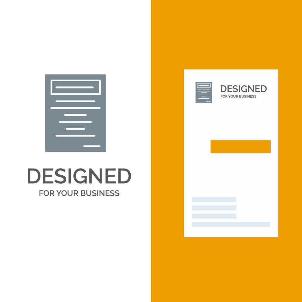 bok utbildning studie grå logotyp design och företag kort mall vektor