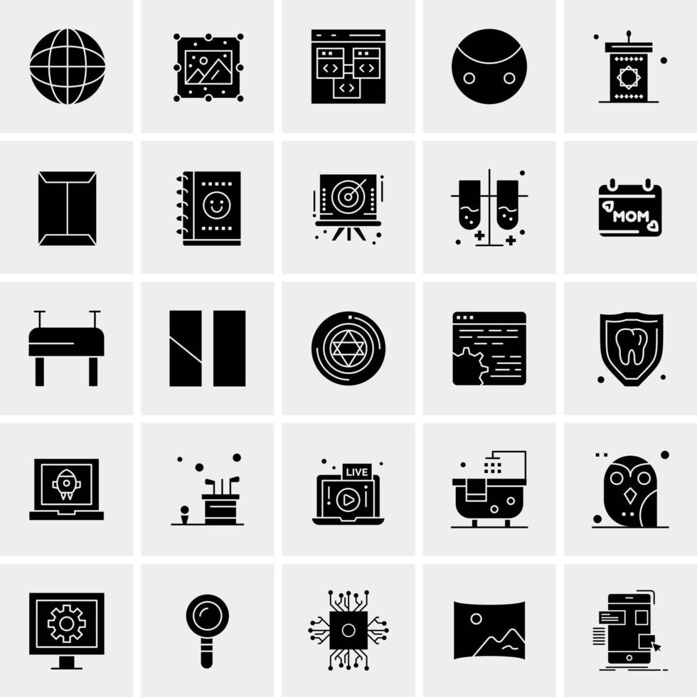 25 universelle Business-Icons Vektor kreative Icon-Illustration zur Verwendung in Web- und Mobilprojekten