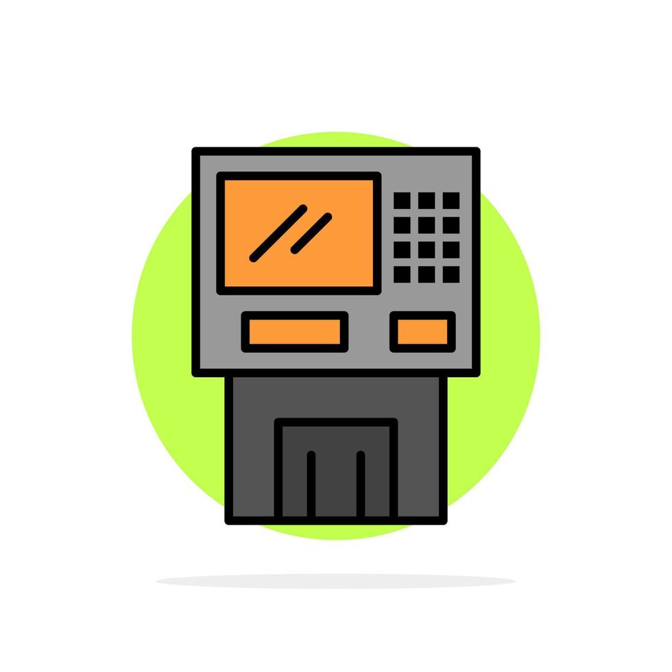 geldautomat bank bargeldautomat finanzmaschine geld abstrakter kreis hintergrund flache farbe symbol vektor