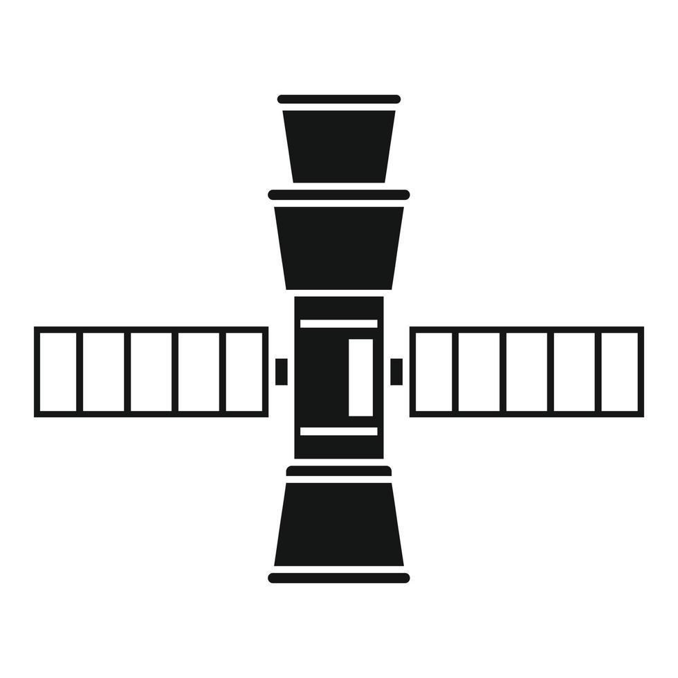 kleine Raumstation Symbol einfacher Vektor. Internationale Rakete vektor