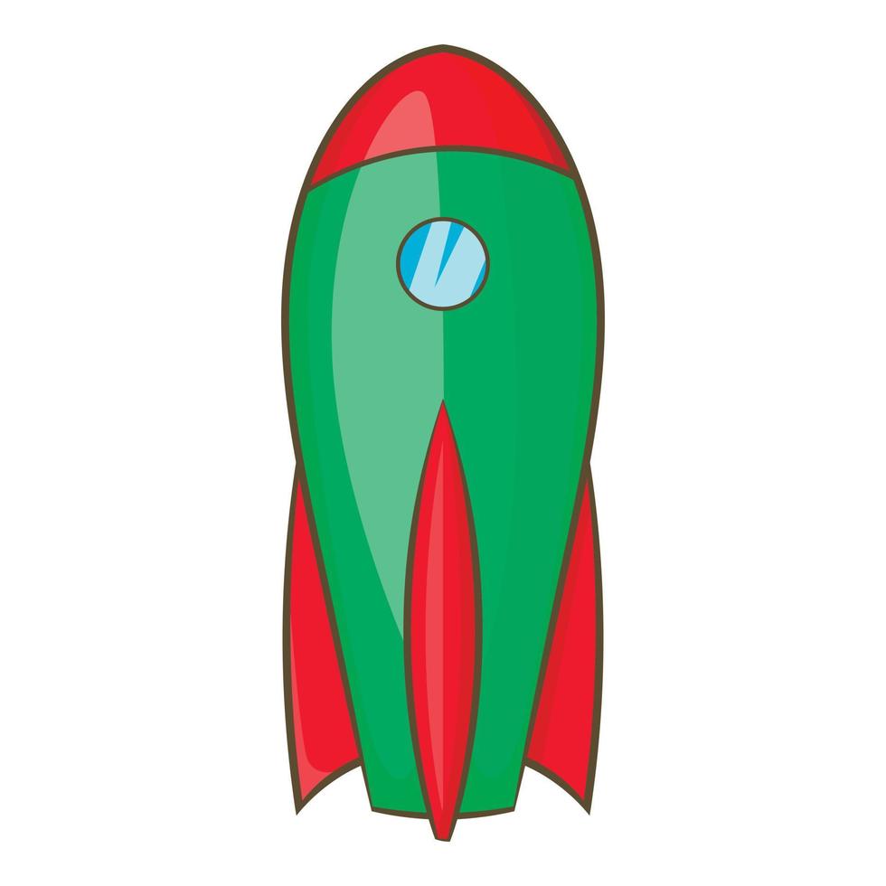 kleine Raketenikone, Cartoon-Stil vektor
