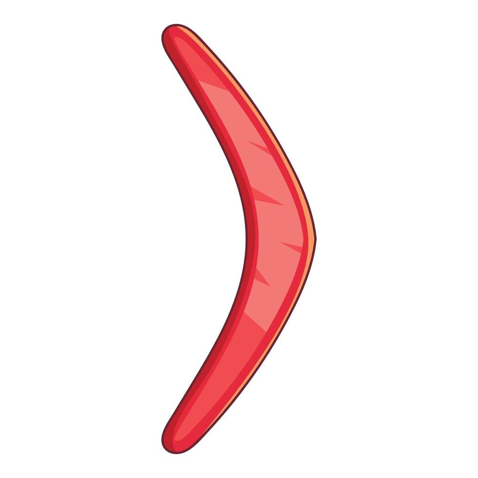 australische bumerang-ikone, karikaturstil vektor