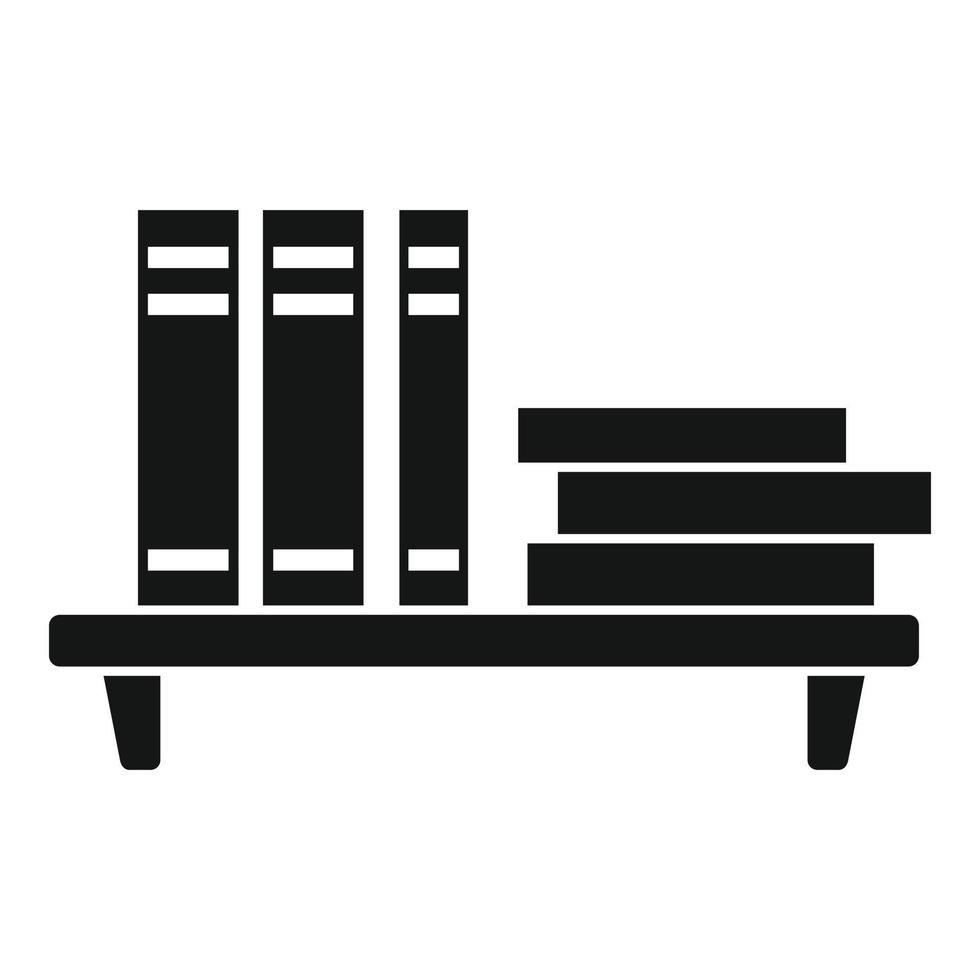 Bücherregal-Symbol, einfacher Stil vektor