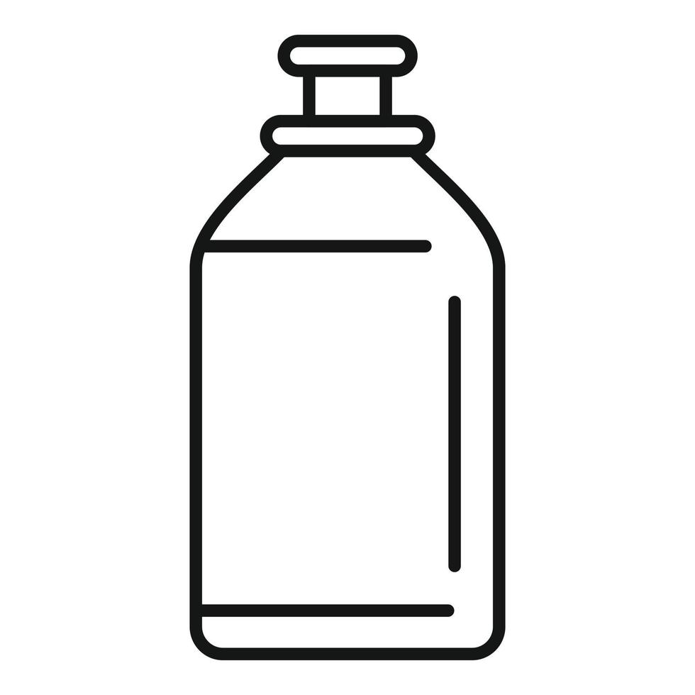 Symbol für die Toilettenflasche mit Weichspüler, Umrissstil vektor