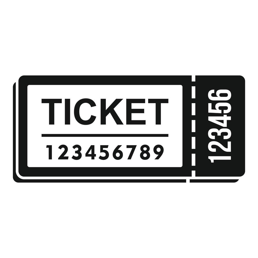 Reisebus-Ticket-Symbol, einfacher Stil vektor