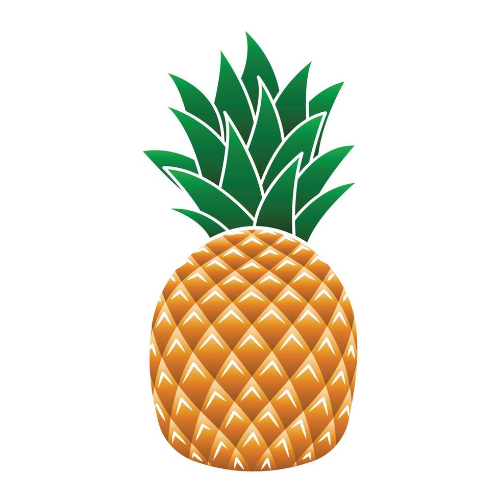 ljuv ananas ikon, tecknad serie stil vektor