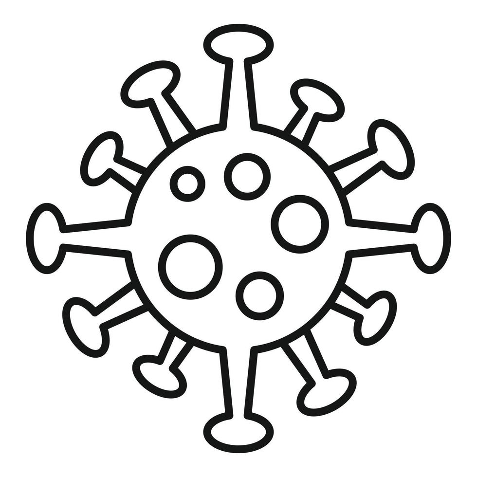 virus bakterie ikon, översikt stil vektor