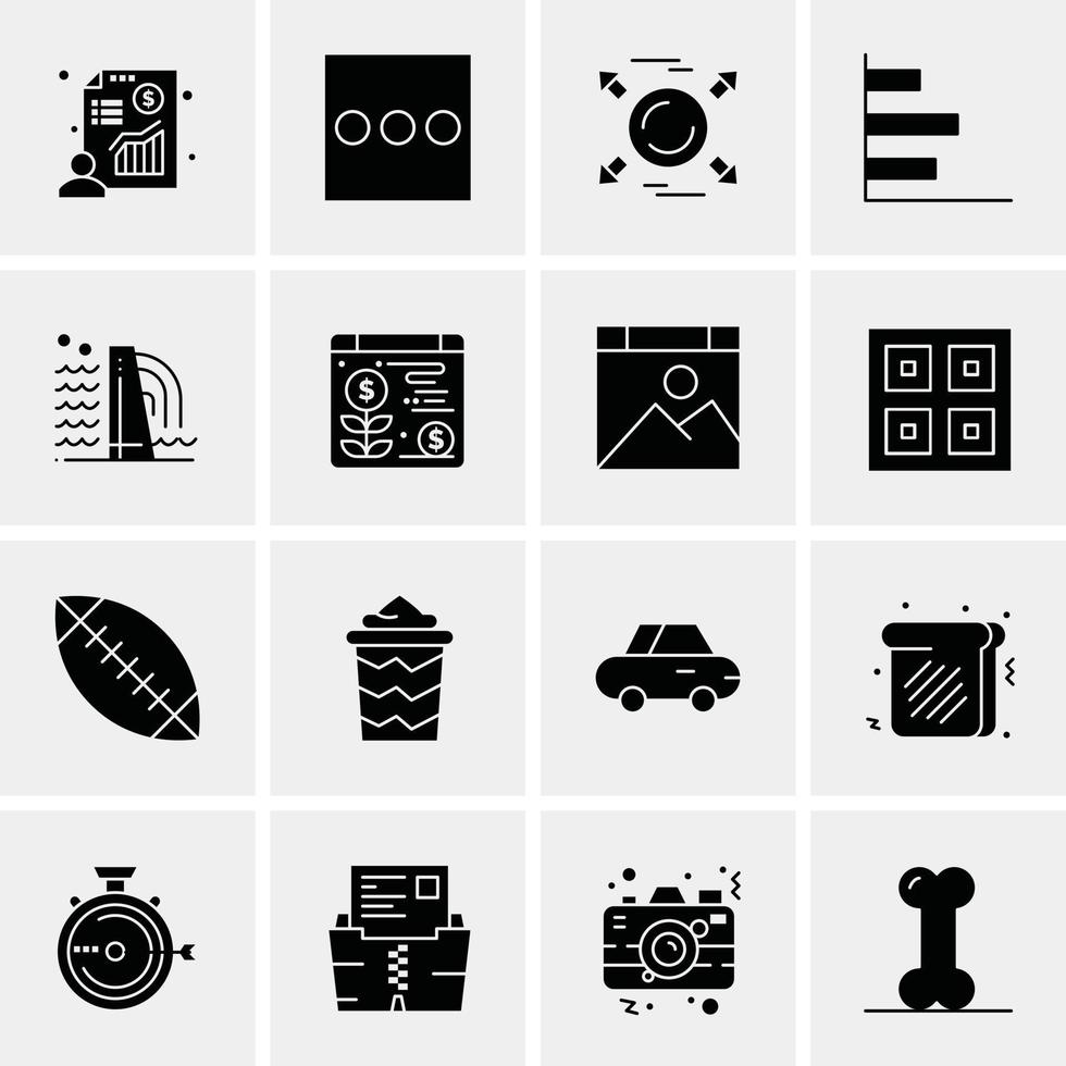 16 universelle Business-Icons Vektor kreative Icon-Illustration zur Verwendung in Web- und Mobilprojekten