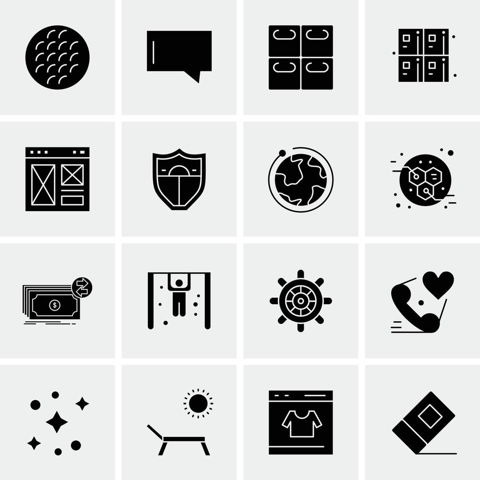 16 universelle Business-Icons Vektor kreative Icon-Illustration zur Verwendung in Web- und Mobilprojekten