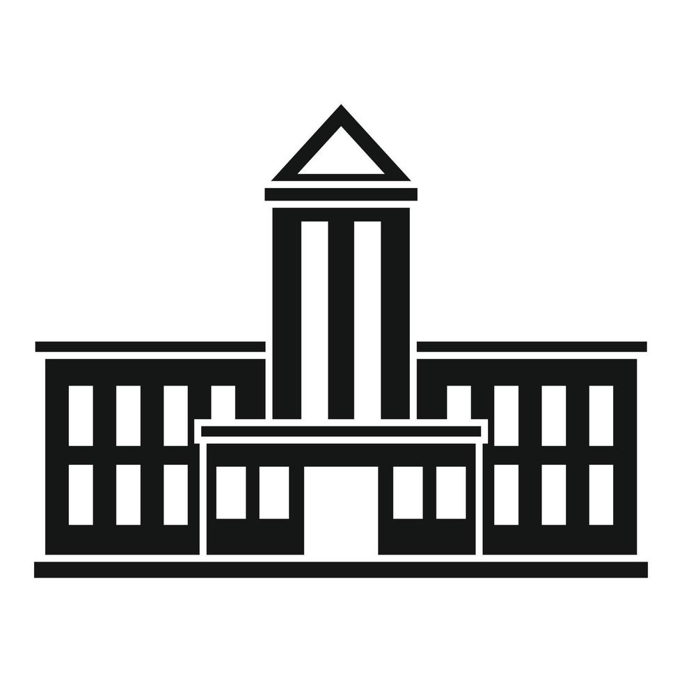 Ikone des öffentlichen Parlaments, einfacher Stil vektor