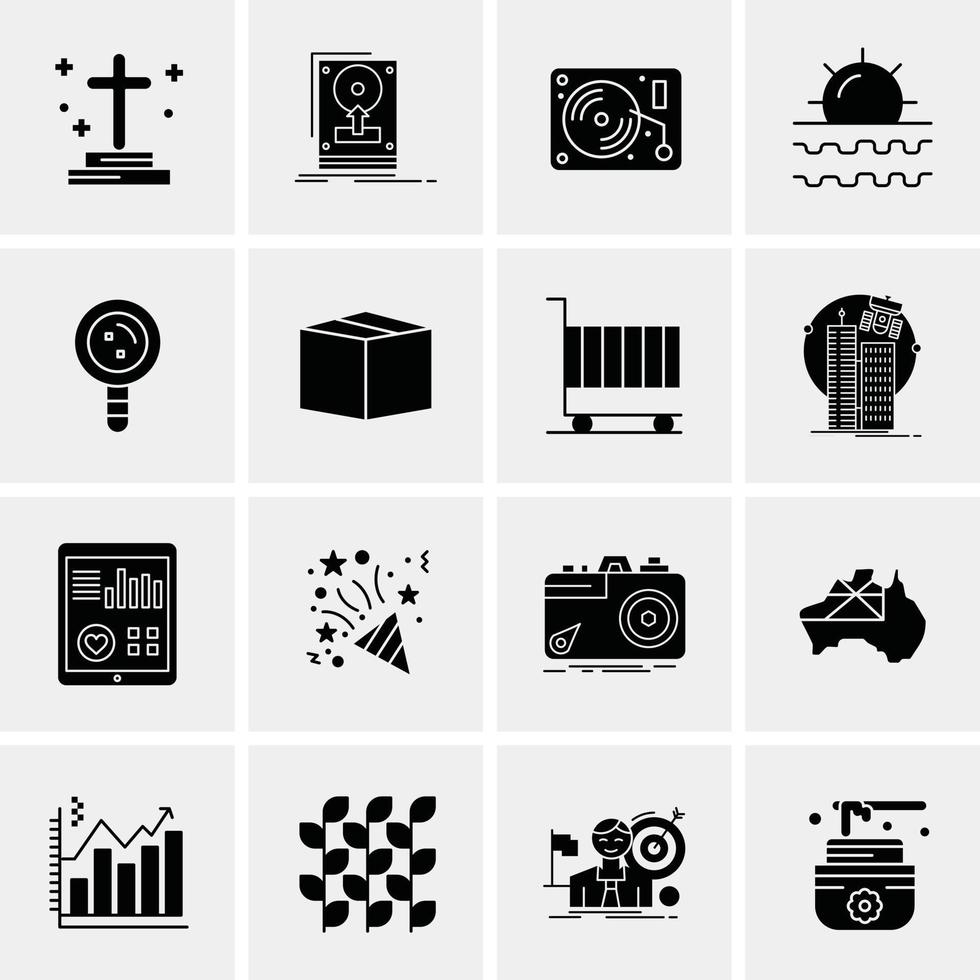 16 universelle Business-Icons Vektor kreative Icon-Illustration zur Verwendung in Web- und Mobilprojekten