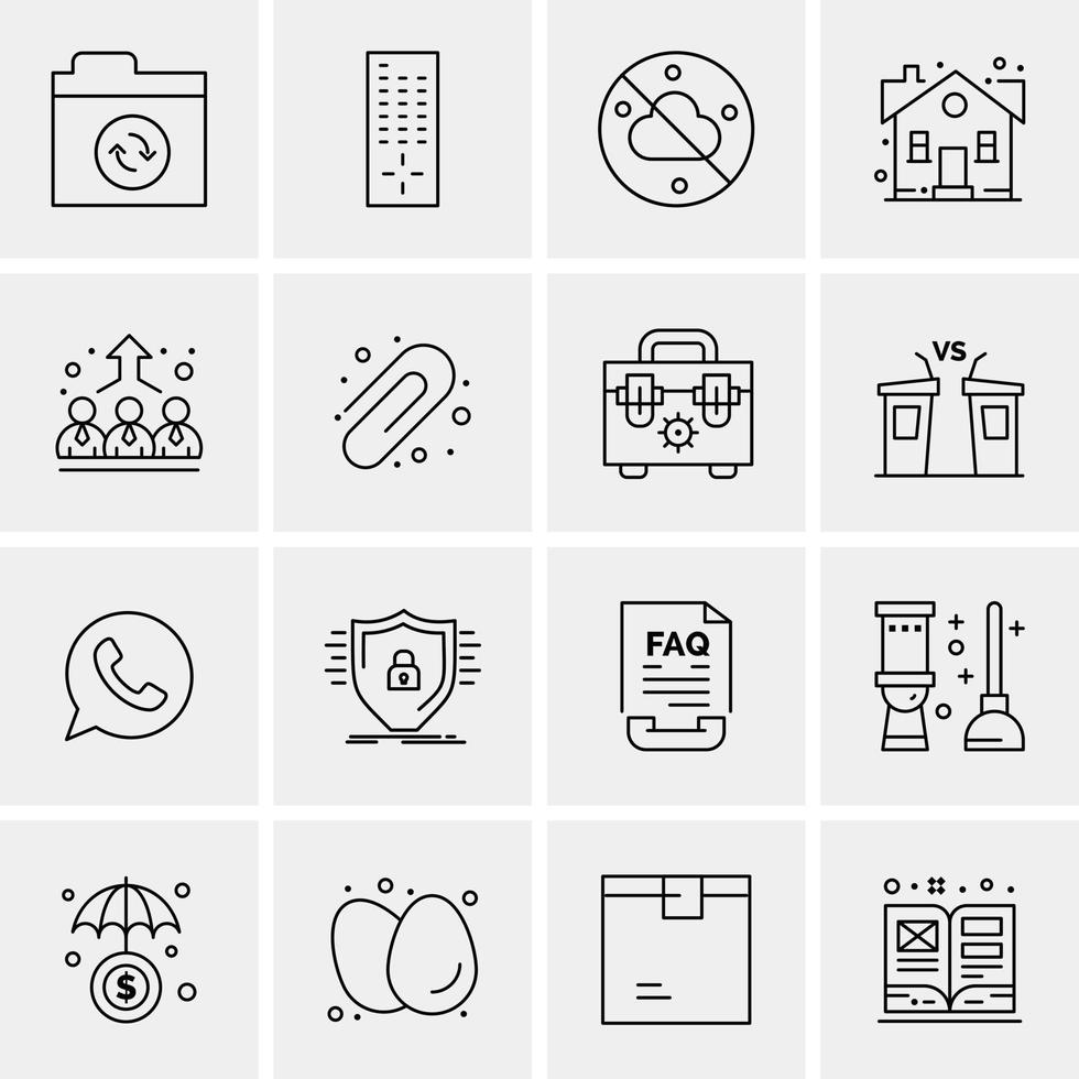 16 universelle Business-Icons Vektor kreative Icon-Illustration zur Verwendung in Web- und Mobilprojekten