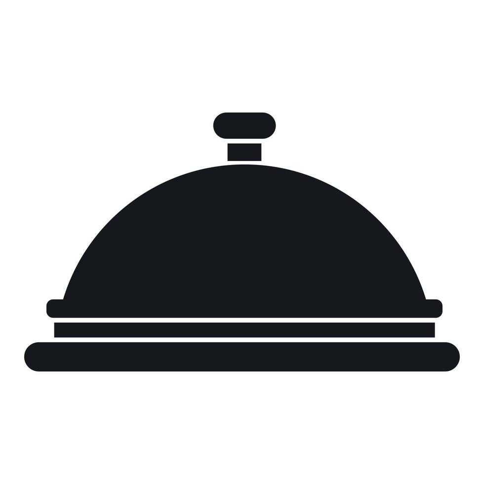 Restaurant-Cloche-Symbol, einfacher Stil vektor