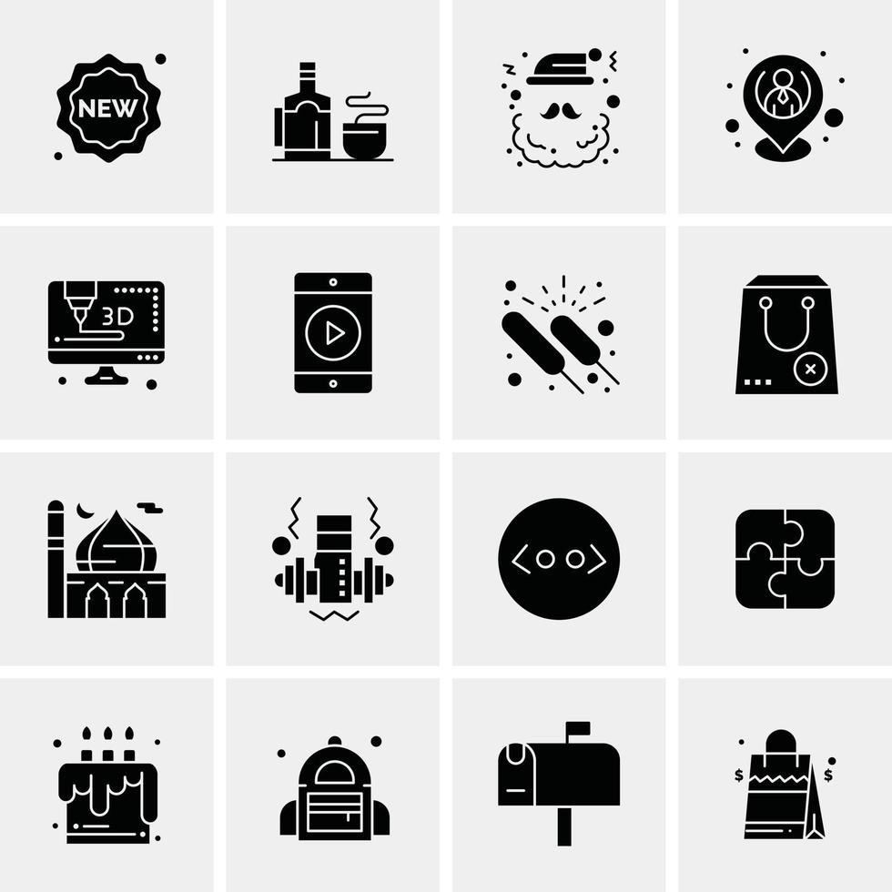 16 universelle Business-Icons Vektor kreative Icon-Illustration zur Verwendung in Web- und Mobilprojekten