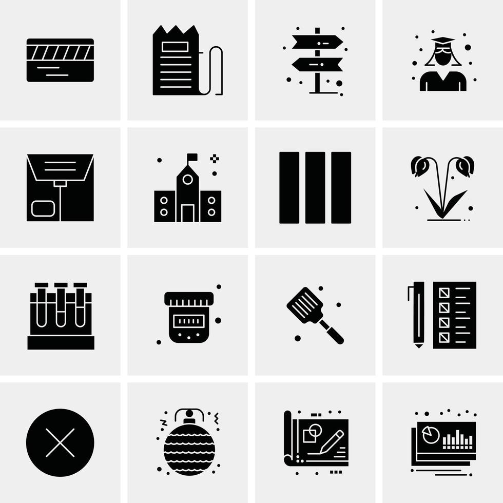 16 universelle Business-Icons Vektor kreative Icon-Illustration zur Verwendung in Web- und Mobilprojekten