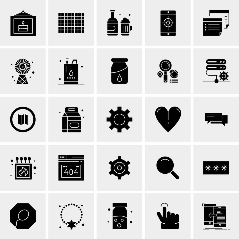 25 universelle Business-Icons Vektor kreative Icon-Illustration zur Verwendung in Web- und Mobilprojekten