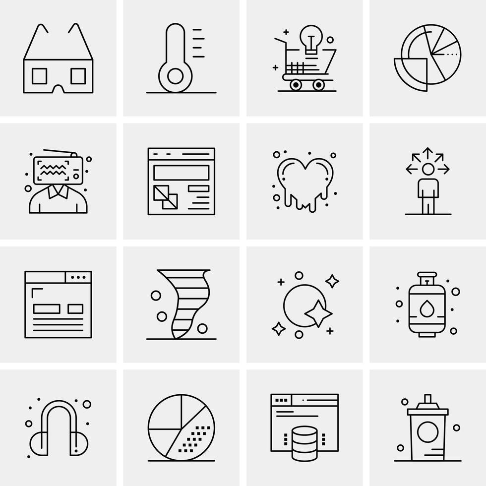 16 universelle Business-Icons Vektor kreative Icon-Illustration zur Verwendung in Web- und Mobilprojekten