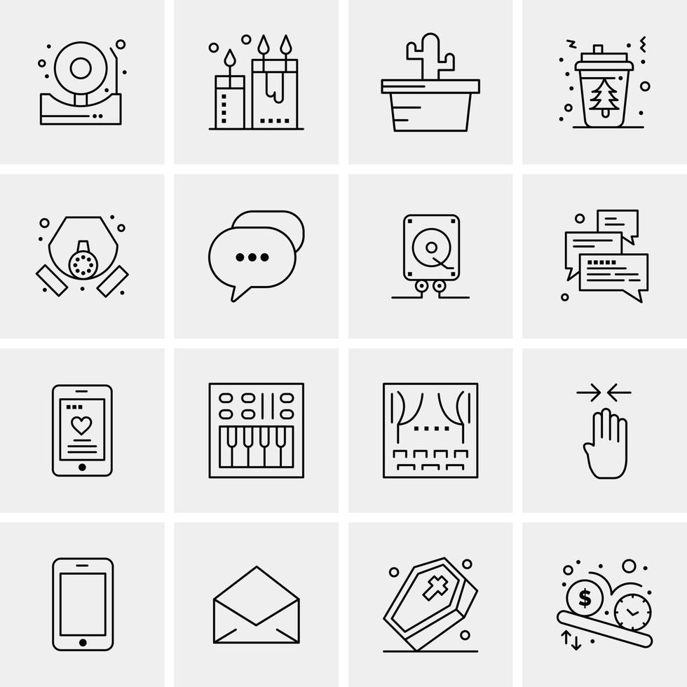 16 universelle Business-Icons Vektor kreative Icon-Illustration zur Verwendung in Web- und Mobilprojekten