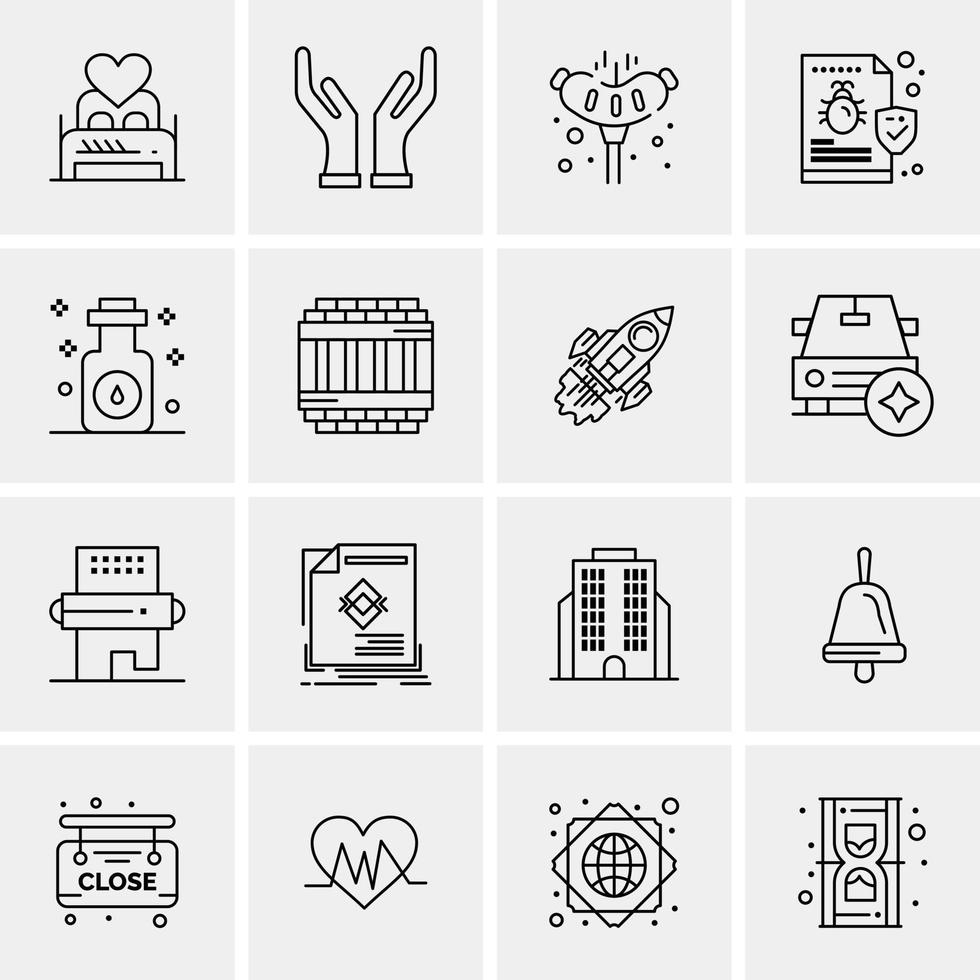 16 universelle Business-Icons Vektor kreative Icon-Illustration zur Verwendung in Web- und Mobilprojekten