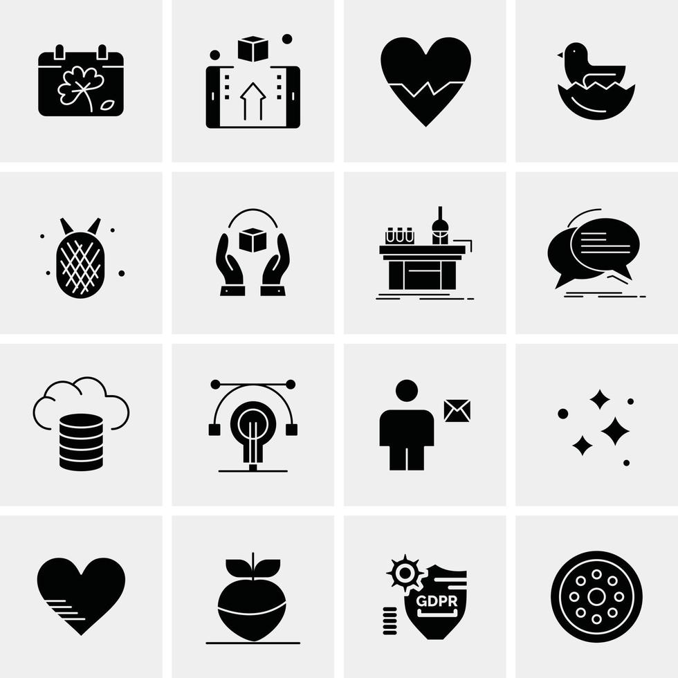 16 universelle Business-Icons Vektor kreative Icon-Illustration zur Verwendung in Web- und Mobilprojekten