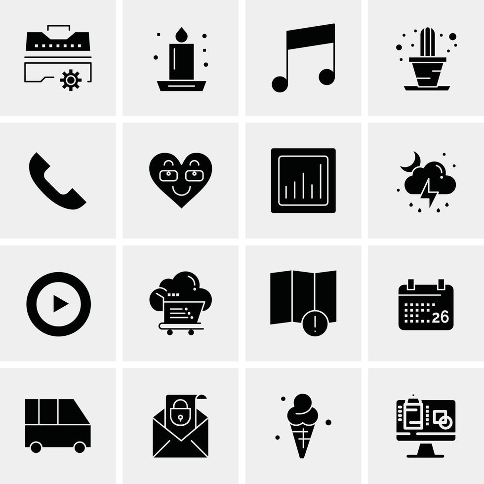 16 universelle Business-Icons Vektor kreative Icon-Illustration zur Verwendung in Web- und Mobilprojekten