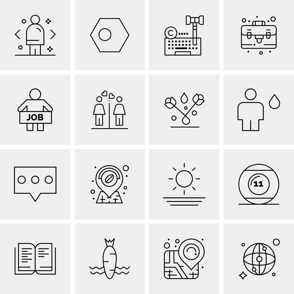 16 universelle Business-Icons Vektor kreative Icon-Illustration zur Verwendung in Web- und Mobilprojekten