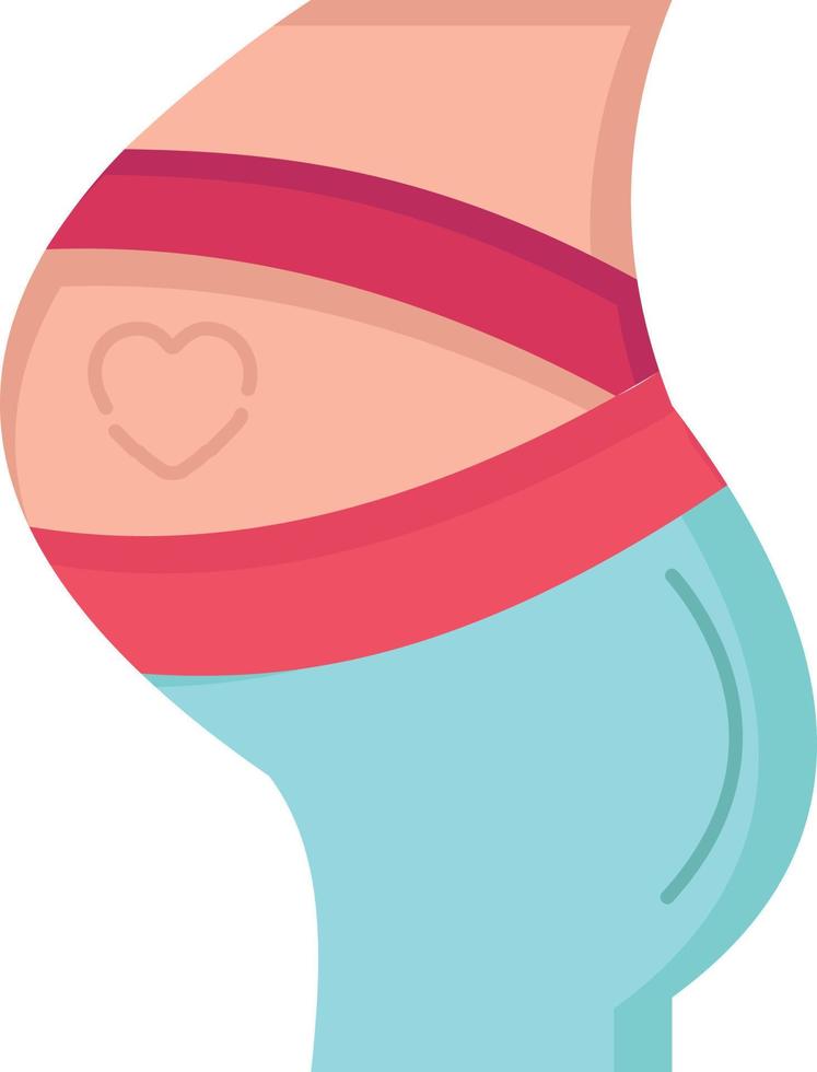 Gürtel Sicherheit Schwangerschaft schwangere Frauen flache Farbe Symbol Vektor