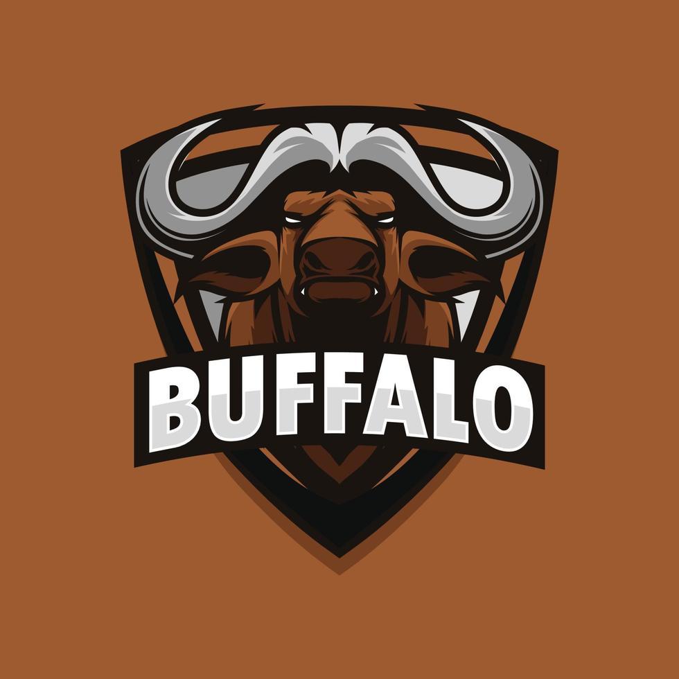 buffel huvud vektor för sport logotyp