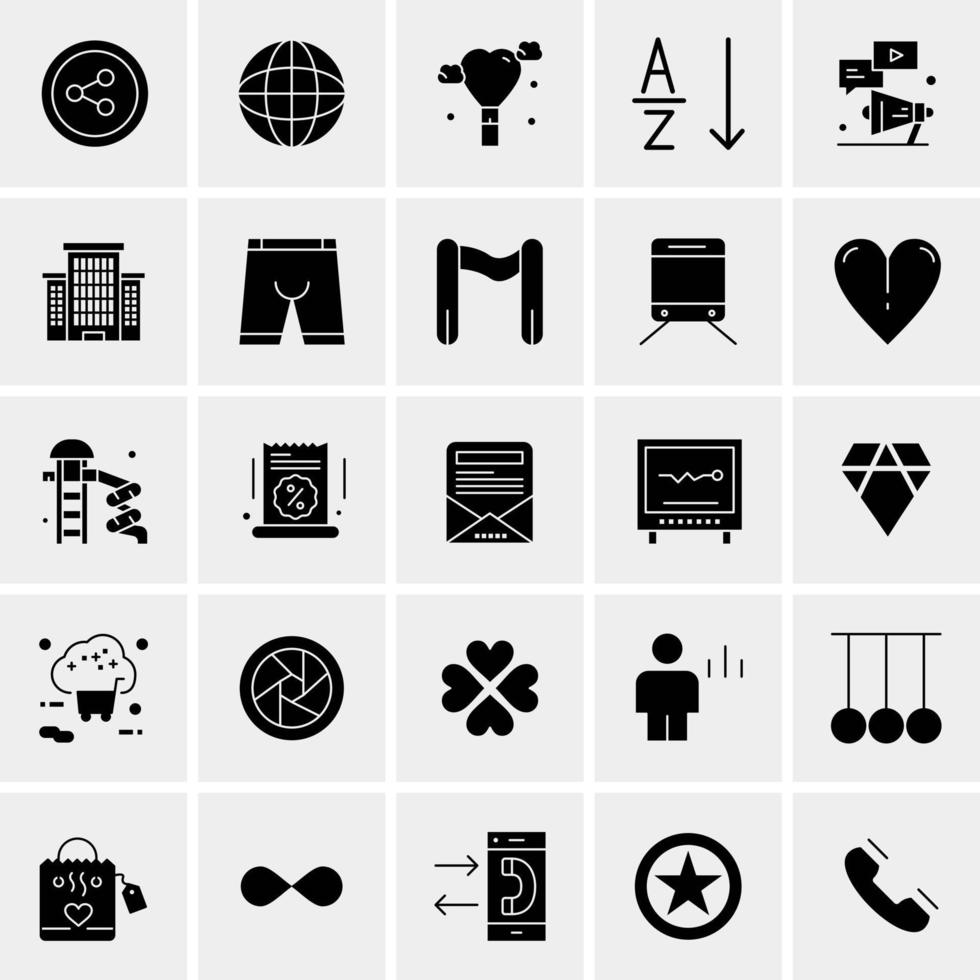 25 universelle Business-Icons Vektor kreative Icon-Illustration zur Verwendung in Web- und Mobilprojekten