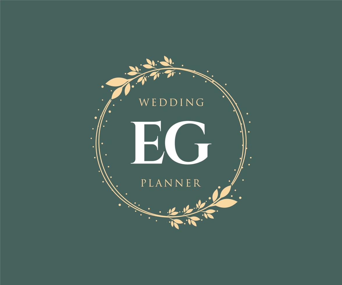 z. B. Initialen Brief Hochzeit Monogramm Logos Sammlung, handgezeichnete moderne minimalistische und florale Vorlagen für Einladungskarten, Save the Date, elegante Identität für Restaurant, Boutique, Café im Vektor