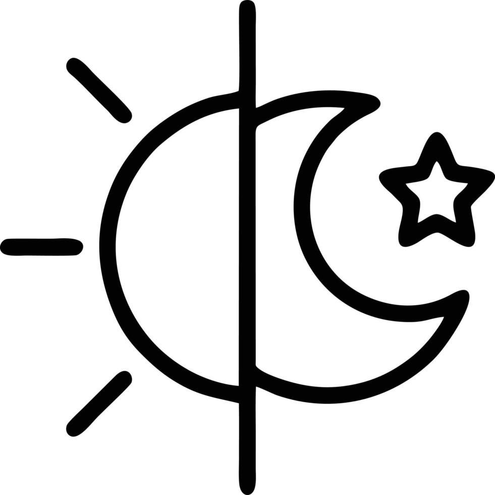 Sol ikon i vit bakgrund, illustration av Sol ikon symbol i svart på vit bakgrund vektor