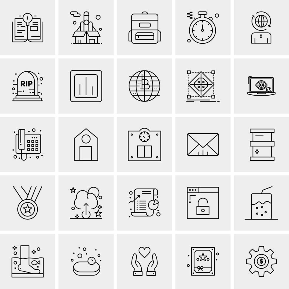 25 universelle Business-Icons Vektor kreative Icon-Illustration zur Verwendung in Web- und Mobilprojekten