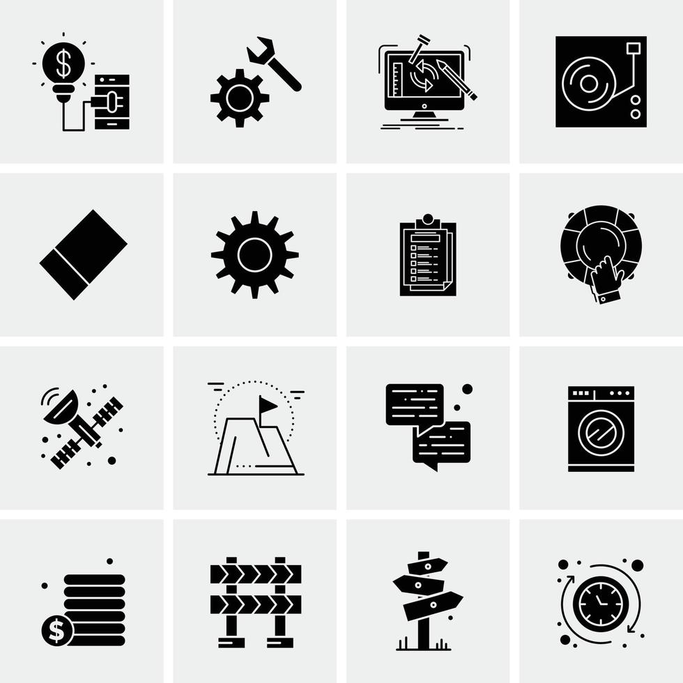 16 universelle Business-Icons Vektor kreative Icon-Illustration zur Verwendung in Web- und Mobilprojekten