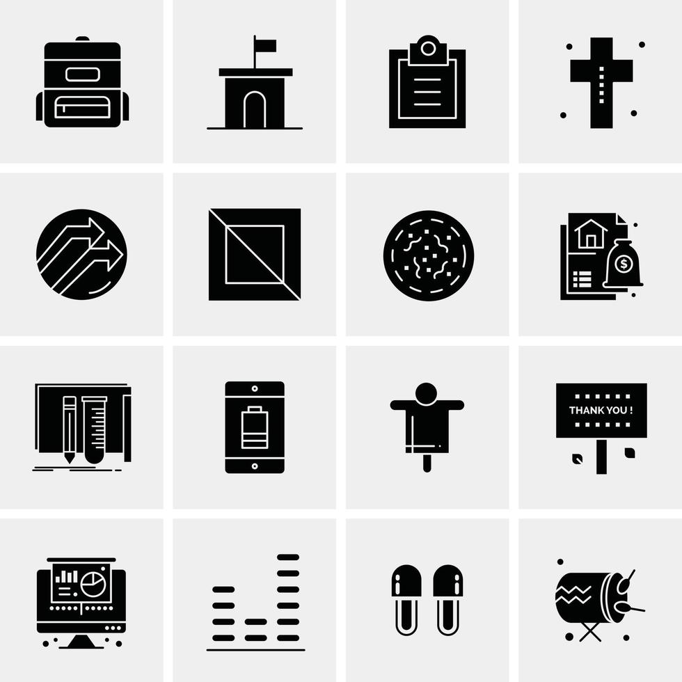 16 universelle Business-Icons Vektor kreative Icon-Illustration zur Verwendung in Web- und Mobilprojekten