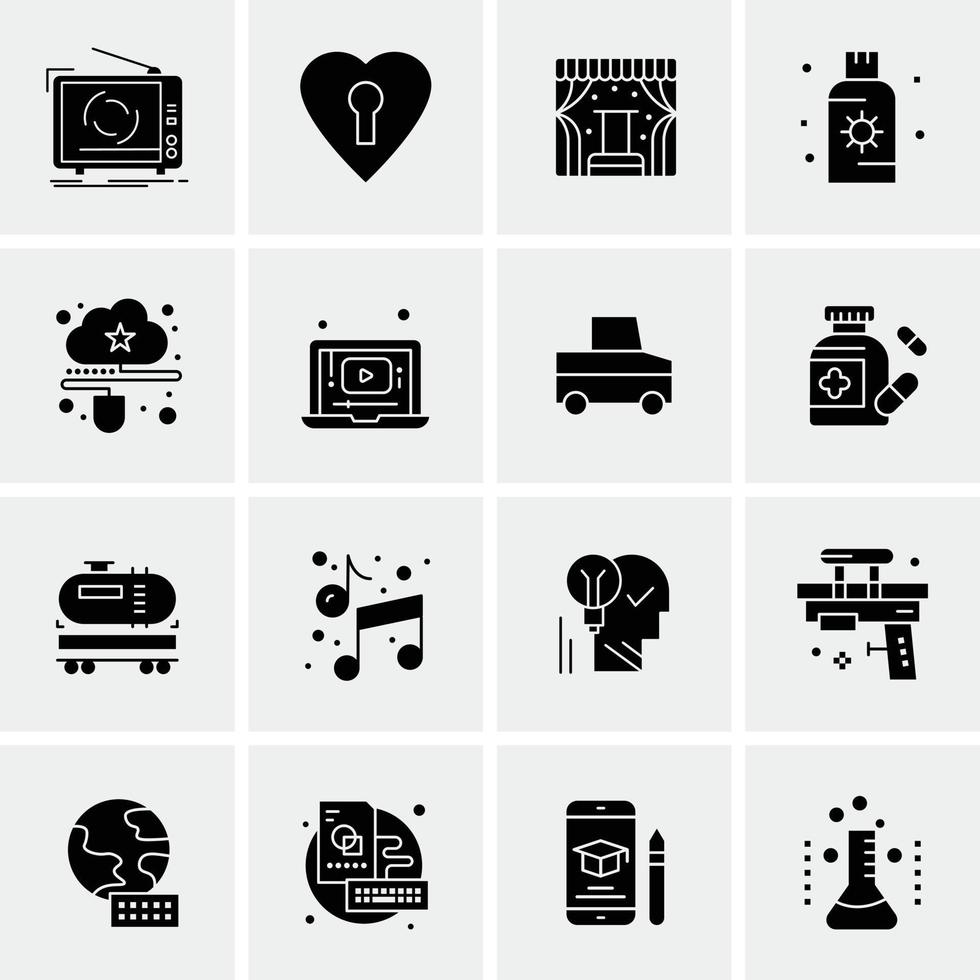 16 universelle Business-Icons Vektor kreative Icon-Illustration zur Verwendung in Web- und Mobilprojekten