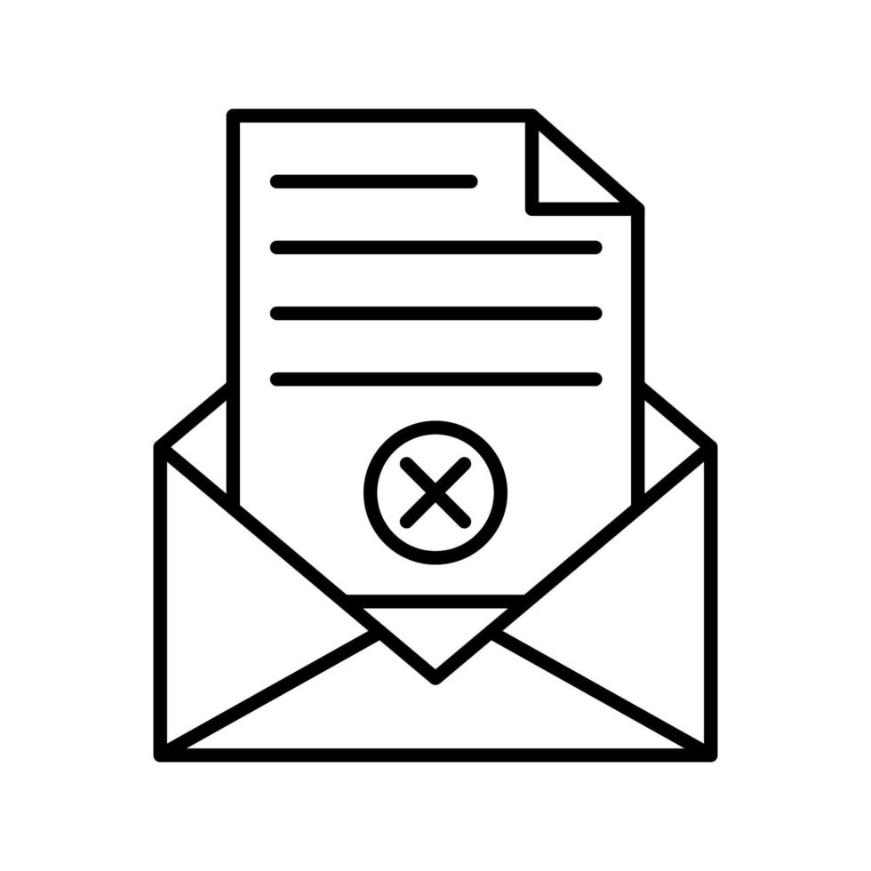 avslag av en brev vektor ikon