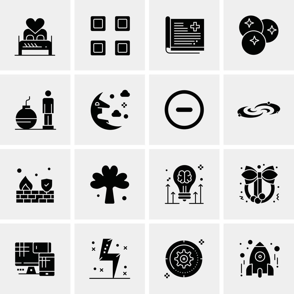 16 universelle Business-Icons Vektor kreative Icon-Illustration zur Verwendung in Web- und Mobilprojekten